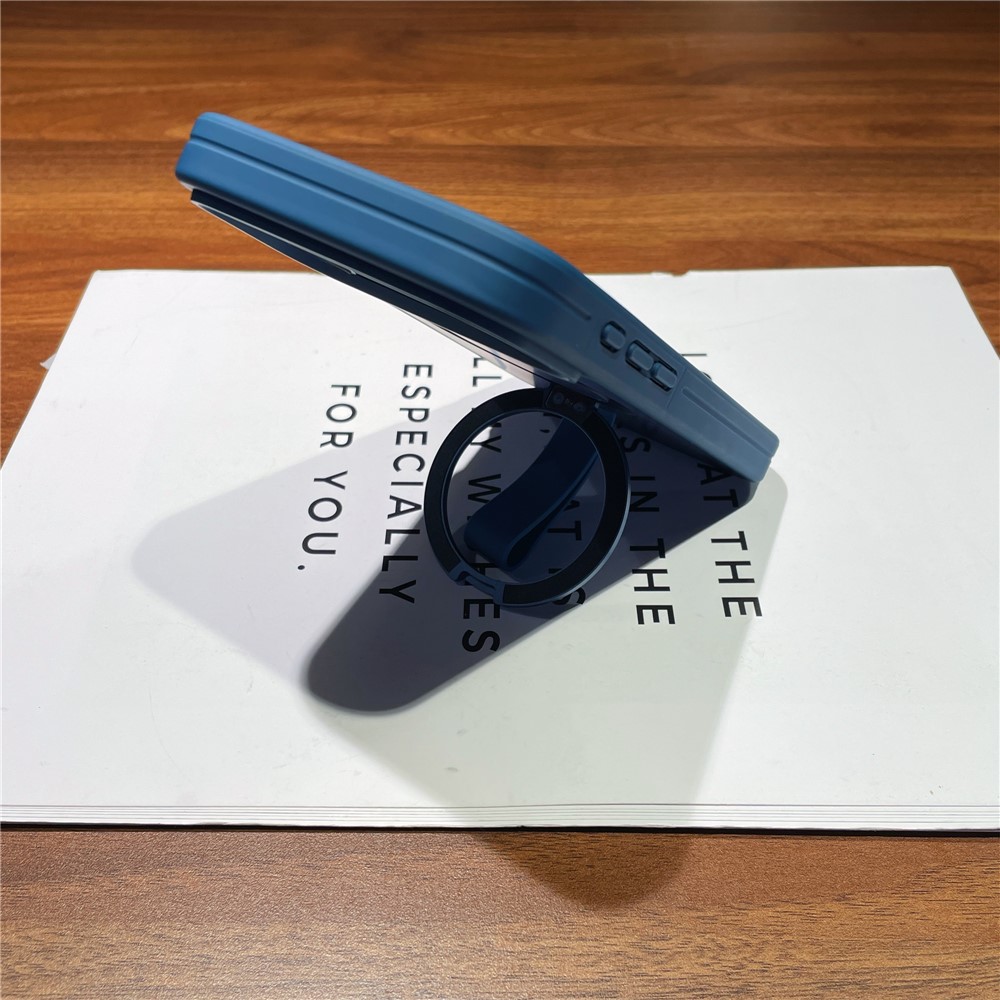 iPhone 17 Pro Max - Integrated Lanyard Metal Ring Kickstand Sapphire — estuche (foto 2 de 5)