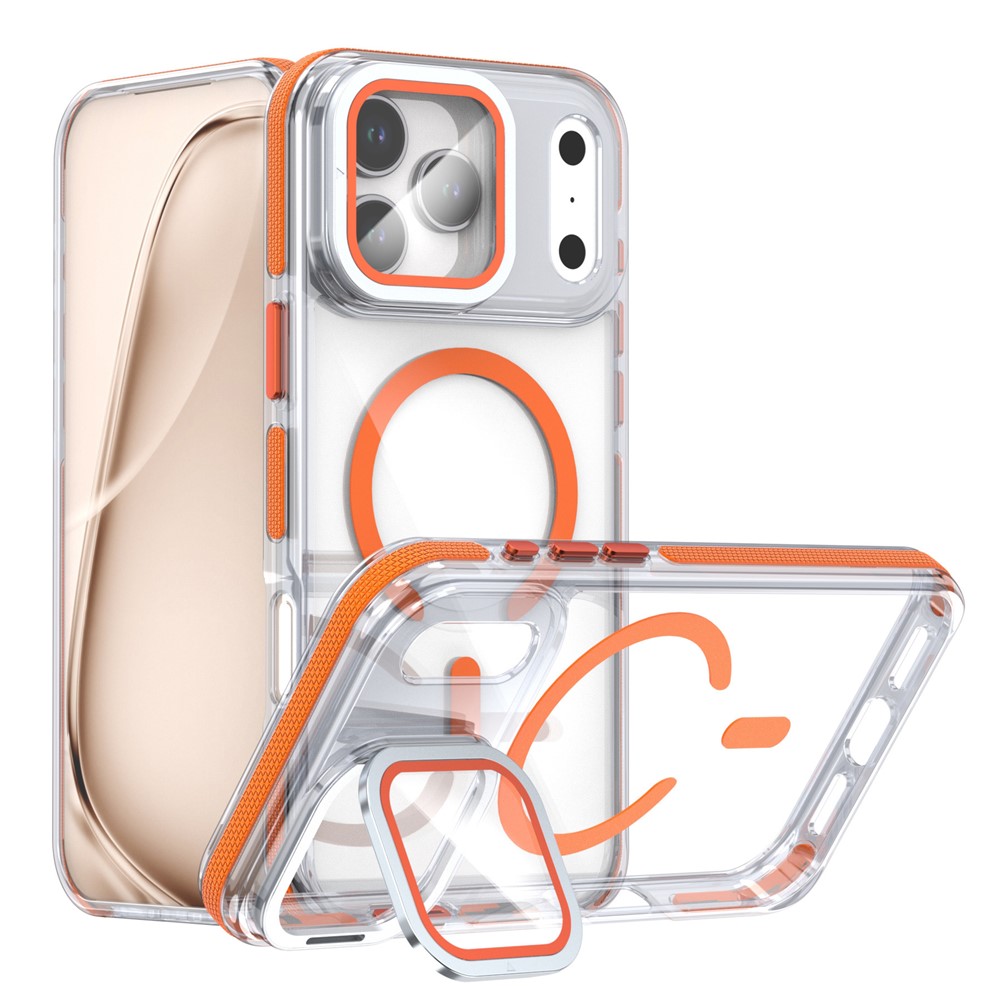 iPhone 17 Pro - Acrylic Clear With Lens Protector Orange — estuche