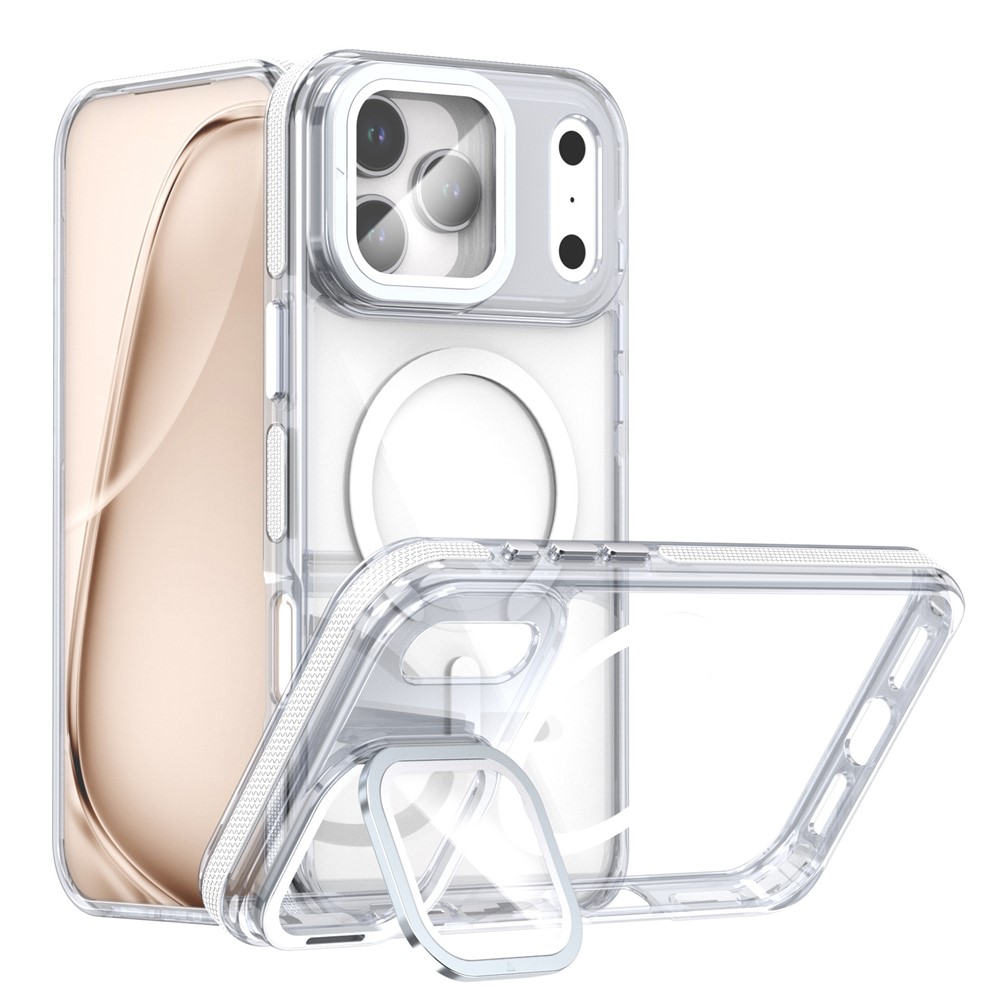 iPhone 17 Pro - Acrylic Clear With Lens Protector White — estuche