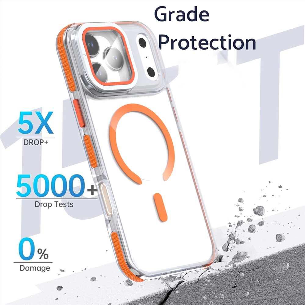iPhone 17 Pro - Acrylic Clear With Lens Protector White — estuche (foto 4 de 5)
