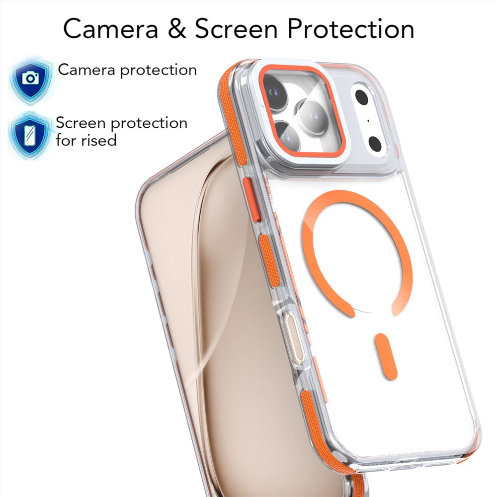 iPhone 17 Pro - Acrylic Clear With Lens Protector White — estuche (foto 5 de 5)