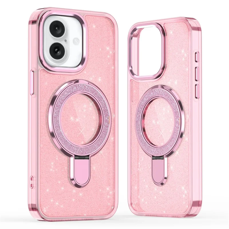 iPhone 17 - Kickstand Glitter Pink — estuche