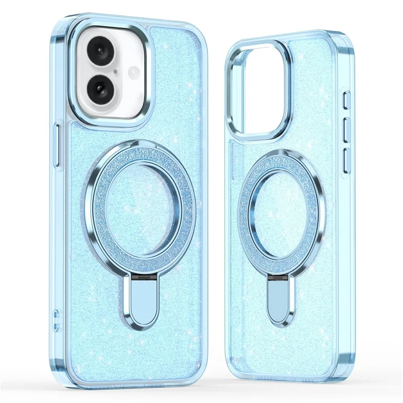 iPhone 17 - Kickstand Glitter Blue — estuche