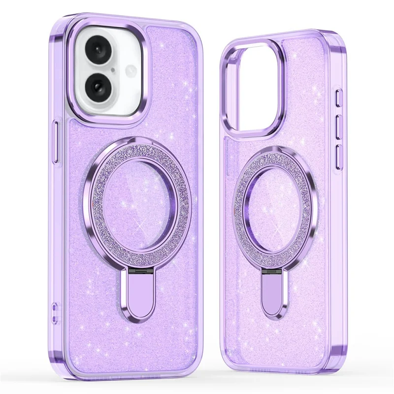 iPhone 17 - Kickstand Glitter Purple — estuche