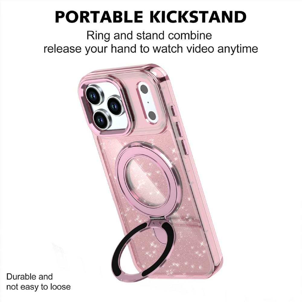 iPhone 17 Pro - Kickstand Glitter Pink — estuche (foto 2 de 5)