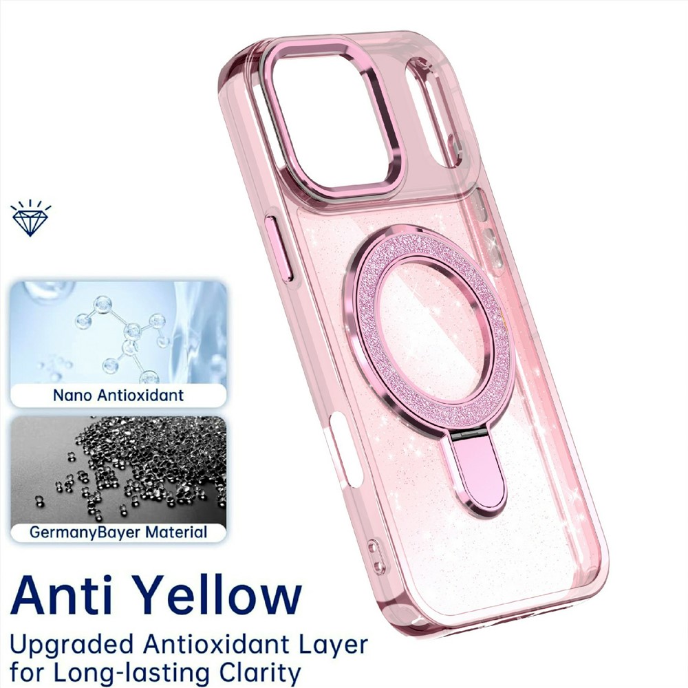 iPhone 17 Pro - Kickstand Glitter Black — estuche (foto 5 de 5)
