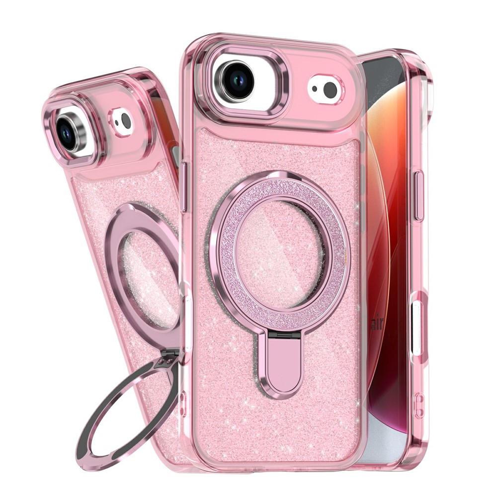 iPhone 17 Air - Kickstand Glitter Pink — estuche