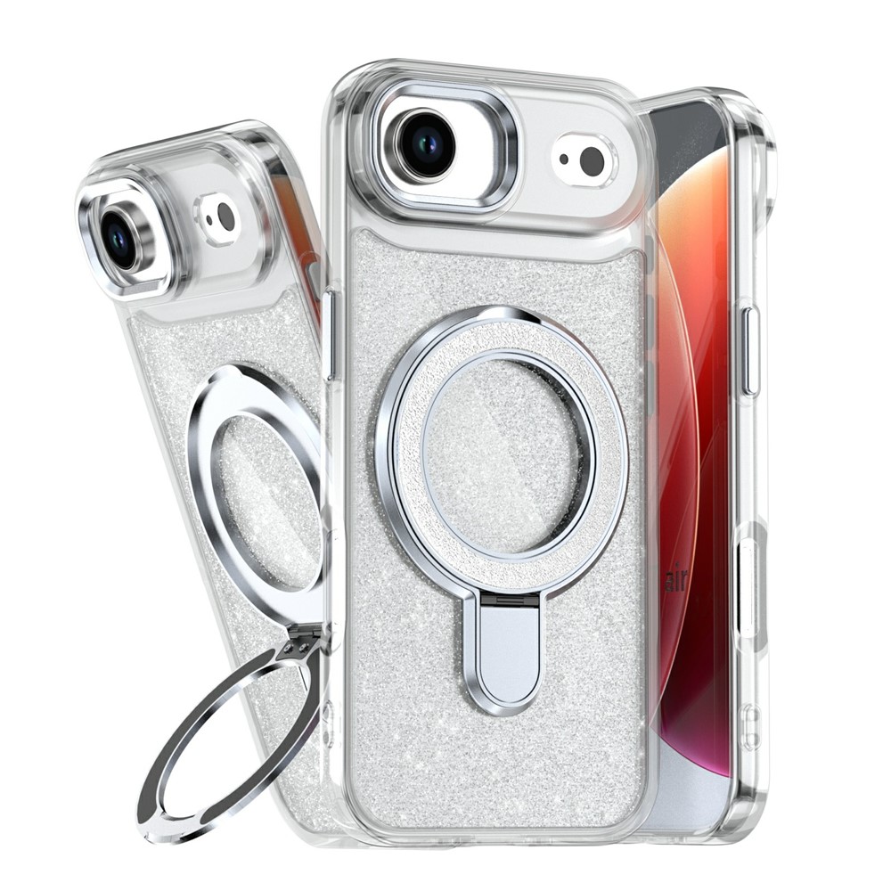 iPhone 17 Air - Kickstand Glitter Transparent