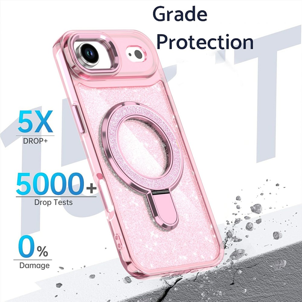 iPhone 17 Air - Kickstand Glitter Black — estuche (foto 4 de 5)