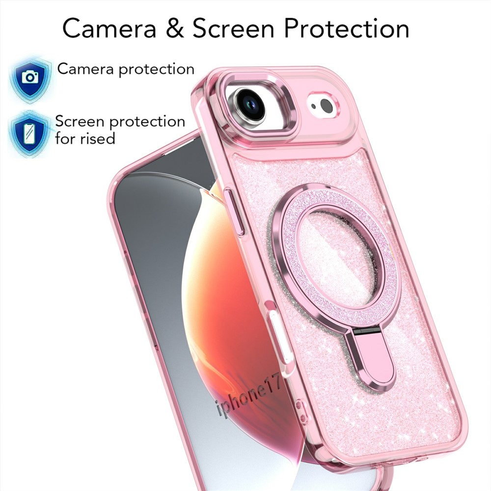 iPhone 17 Air - Kickstand Glitter Purple — estuche (foto 5 de 5)
