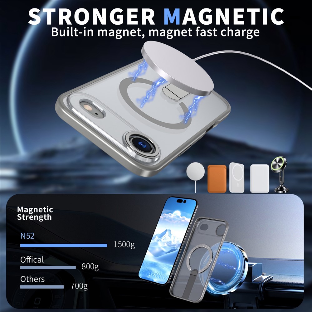 iPhone 17 Air - Acrylic Case With MagSafe Titanium — estuche (foto 2 de 5)
