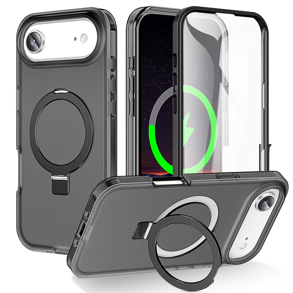 iPhone 17 Air - Kickstand Frosted With Pet Screen Black