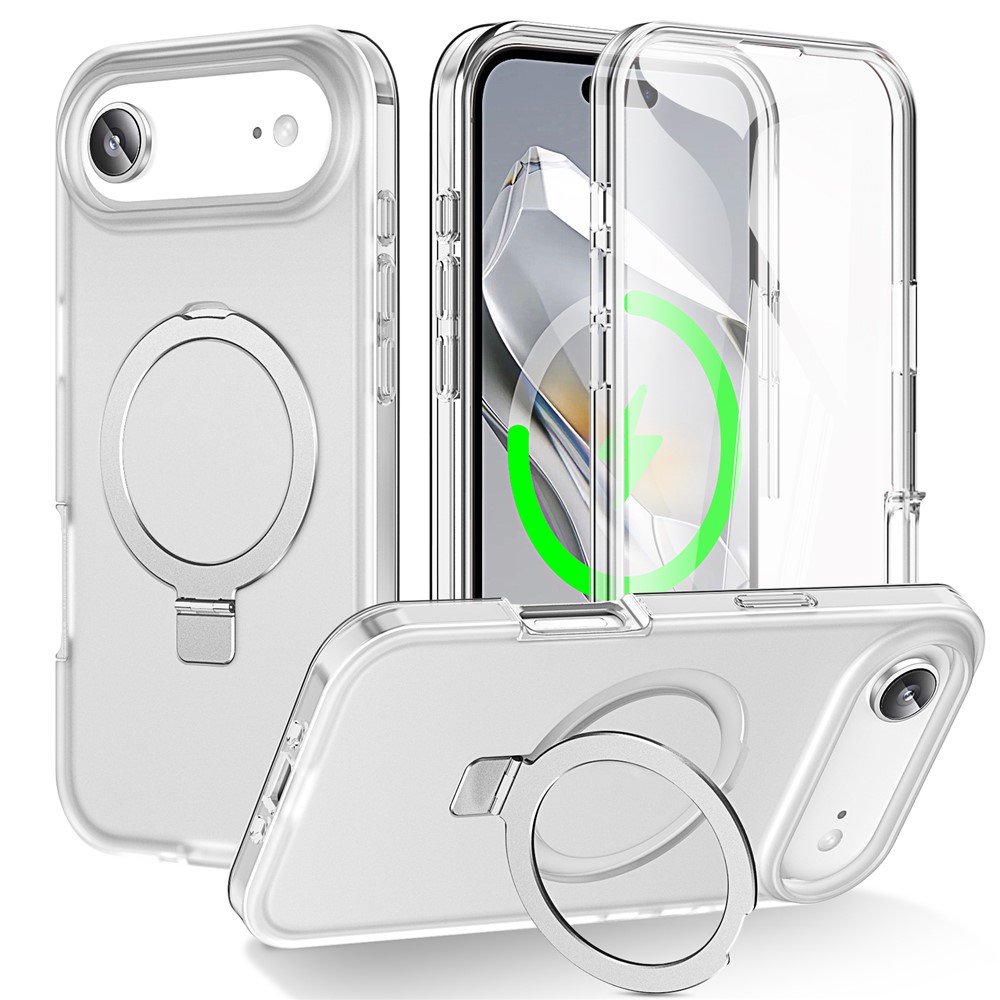 iPhone 17 Air - Kickstand Frosted With Pet Screen Transparent — estuche