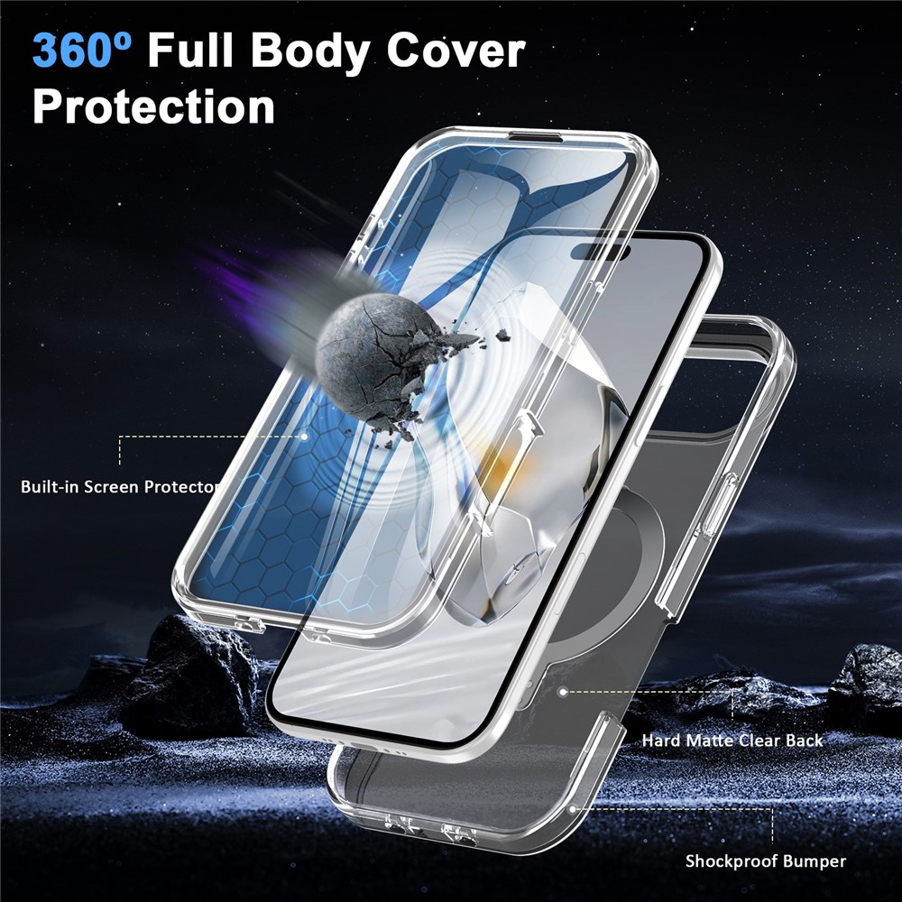 iPhone 17 Air - Kickstand Frosted With Pet Screen Transparent — estuche (foto 4 de 5)
