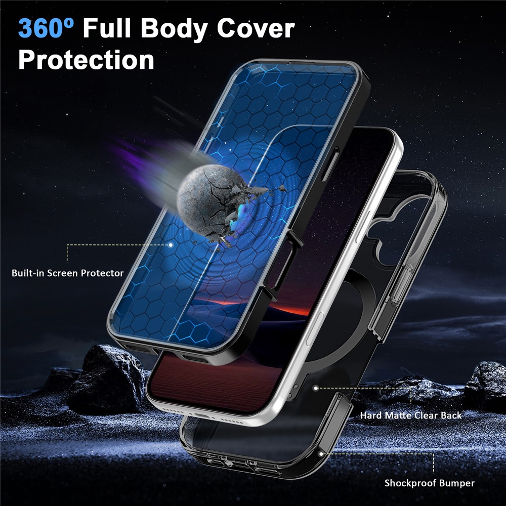 iPhone 17 - Kickstand Frosted With Pet Screen Black — estuche (foto 4 de 5)