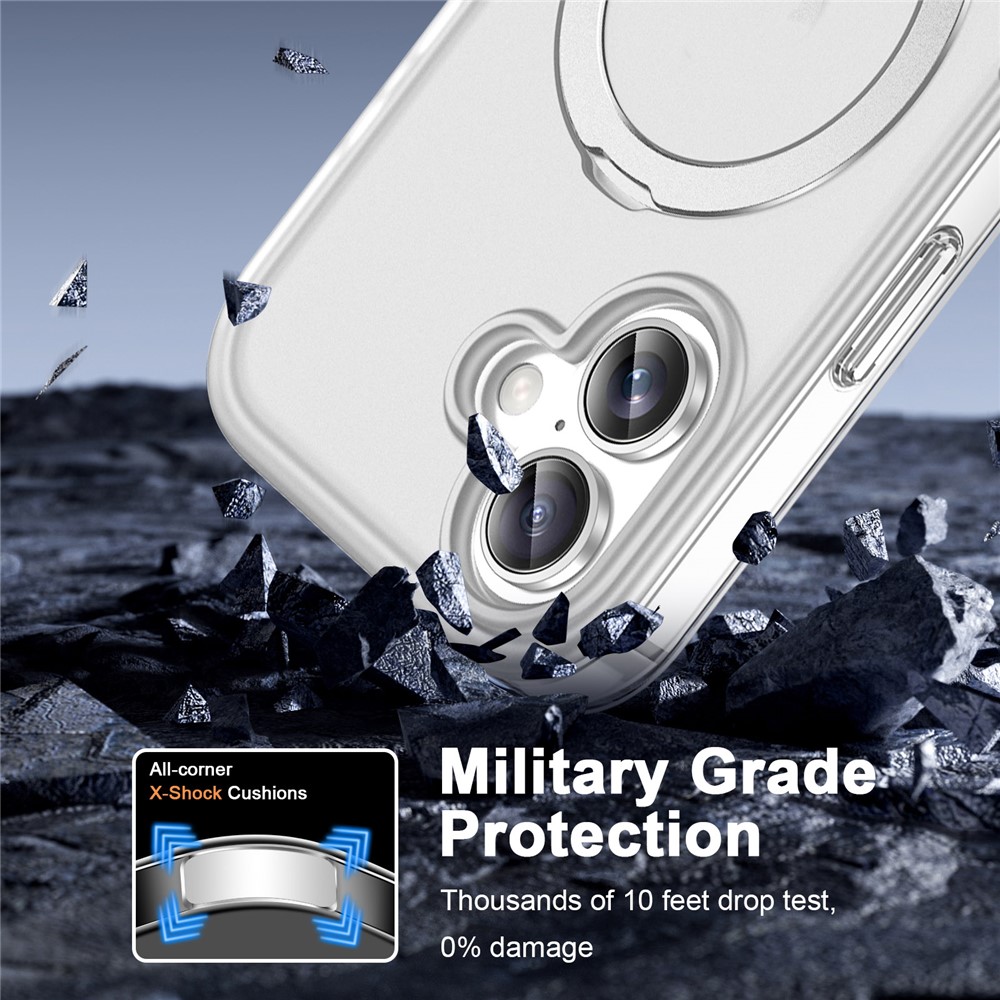 iPhone 17 - Kickstand Frosted With Pet Screen Transparent — estuche (foto 3 de 5)