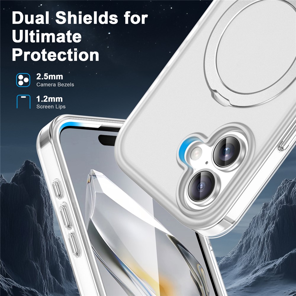 iPhone 17 - Kickstand Frosted With Pet Screen Transparent — estuche (foto 5 de 5)