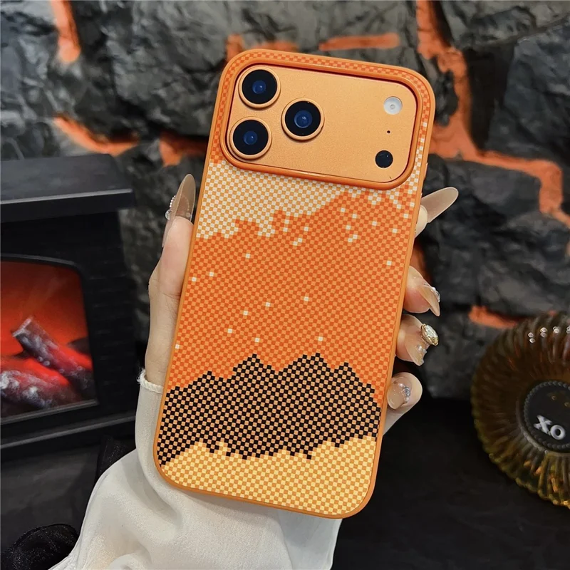 iPhone 17 Pro Max - Orange Synthetic Fiber Milky Way — estuche