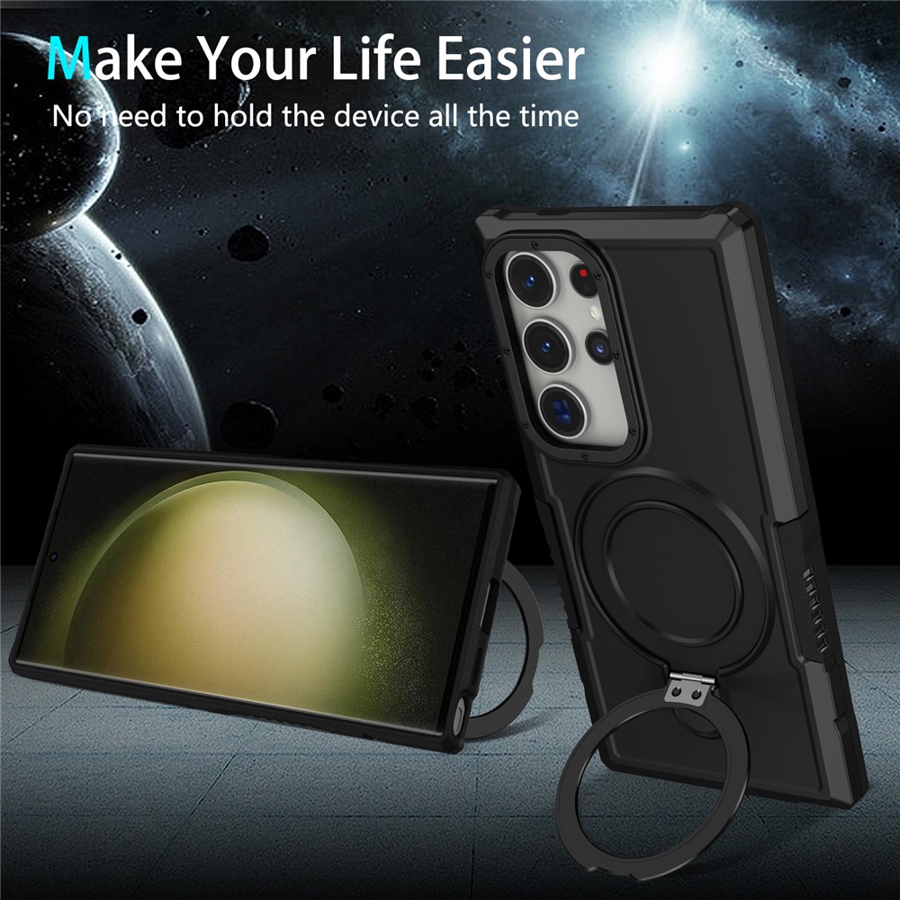 Samsung Galaxy S24 Ultra - Shockproof 2 in 1 With Ring MagSafe Black — estuche (foto 4 de 5)