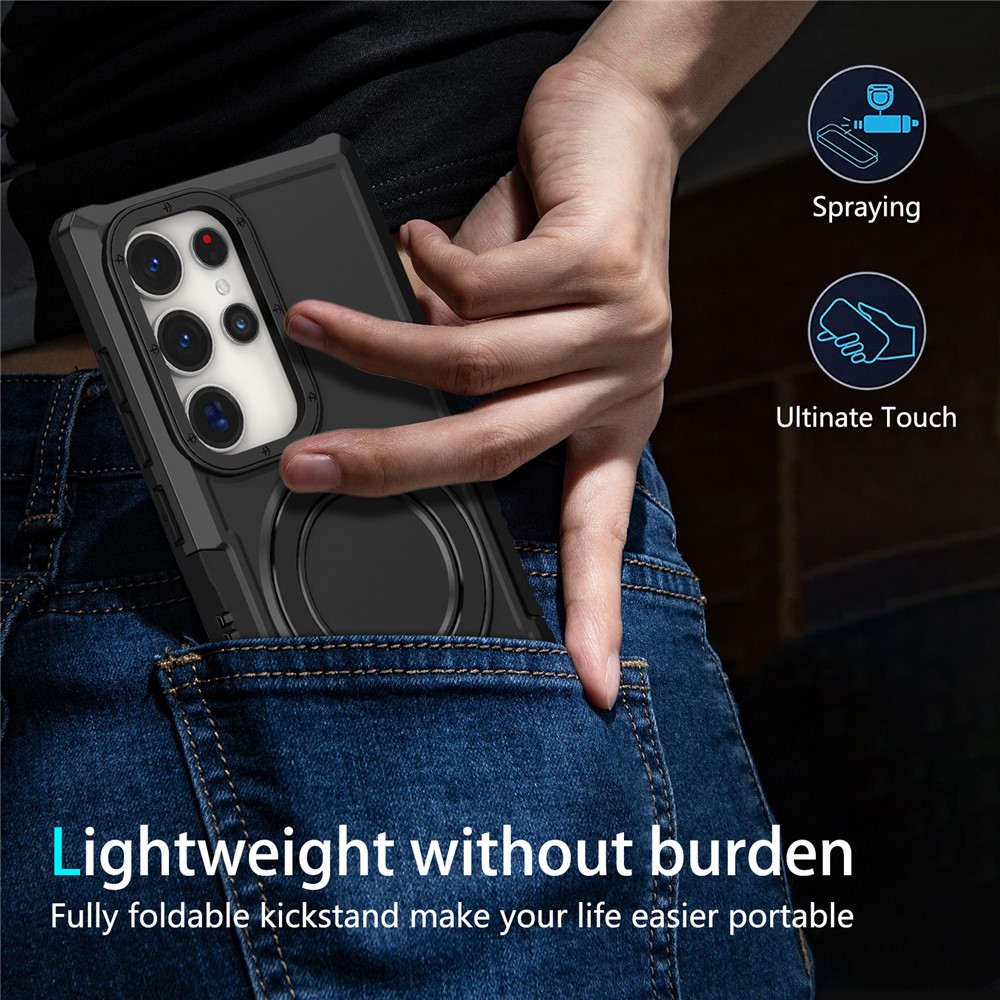 Samsung Galaxy S24 Ultra - Shockproof 2 in 1 With Ring MagSafe Black — estuche (foto 5 de 5)