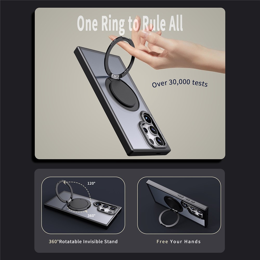 Samsung Galaxy S24 Ultra - Magnetic Ring Kickstand Black — estuche (foto 4 de 5)