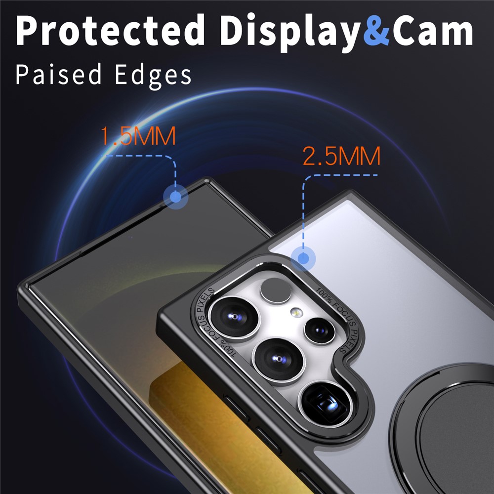 Samsung Galaxy S24 Ultra - Magnetic Ring Kickstand Black — estuche (foto 5 de 5)