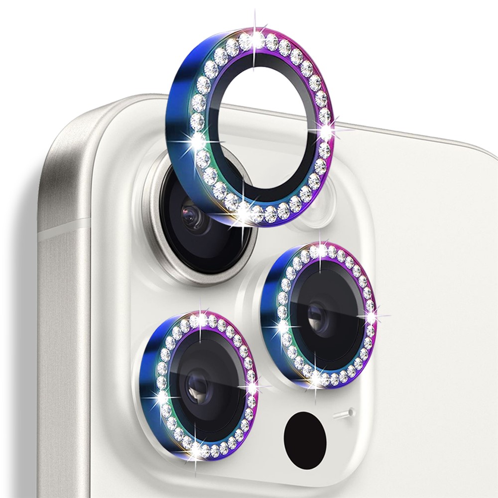 iPhone 16 Pro/16 Pro Max - Camera Lens Glass Protector Glitter Colorful