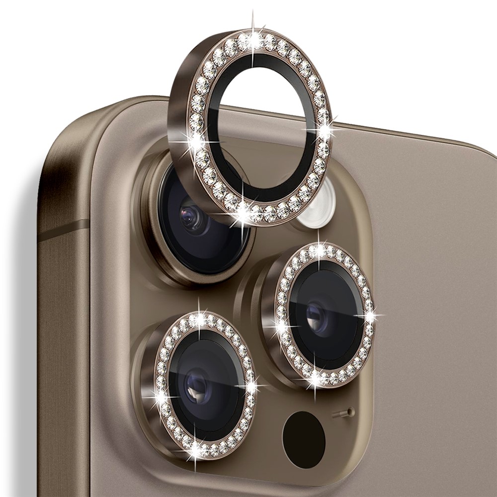 iPhone 16 Pro/16 Pro Max - Camera Lens Glass Protector Glitter Brown