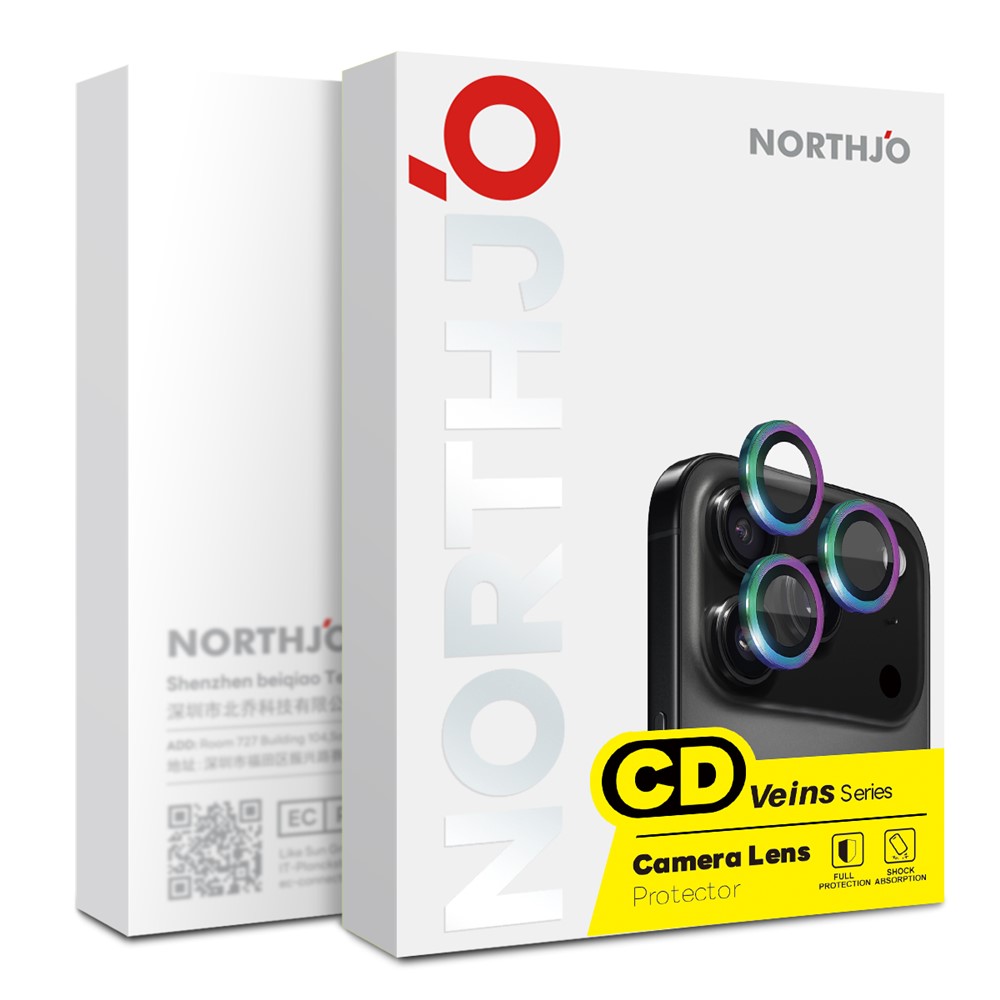 iPhone 17 - NORTHJO Camera Lens Glass Protector Grey — vidrio templado protector de pantalla (foto 5 de 5)