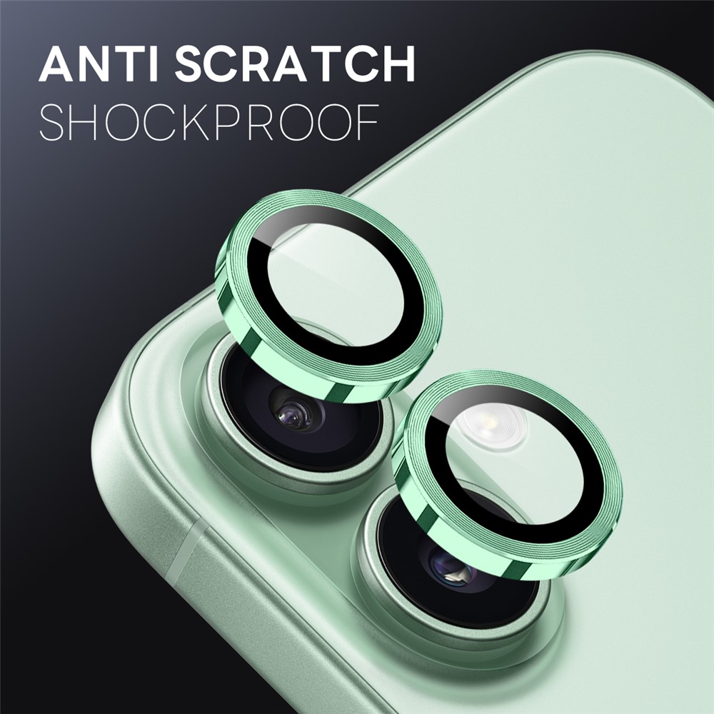 iPhone 17 - NORTHJO Camera Lens Glass Protector Green — vidrio templado protector de pantalla (foto 2 de 5)