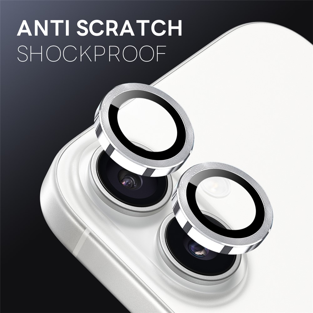 iPhone 17 - NORTHJO Camera Lens Glass Protector Silver — vidrio templado protector de pantalla (foto 2 de 5)