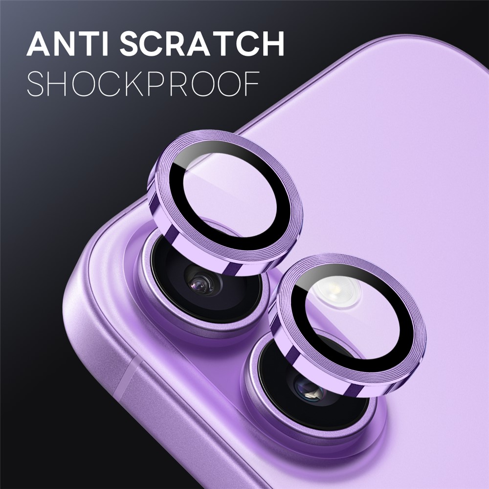 iPhone 17 - NORTHJO Camera Lens Glass Protector Purple — vidrio templado protector de pantalla (foto 2 de 5)