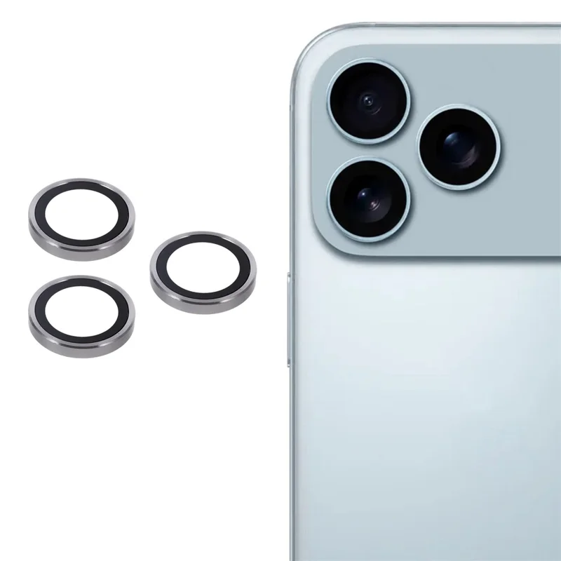 iPhone 17 Pro/17 Pro Max - Camera Lens Glass Protector Titanium Grey