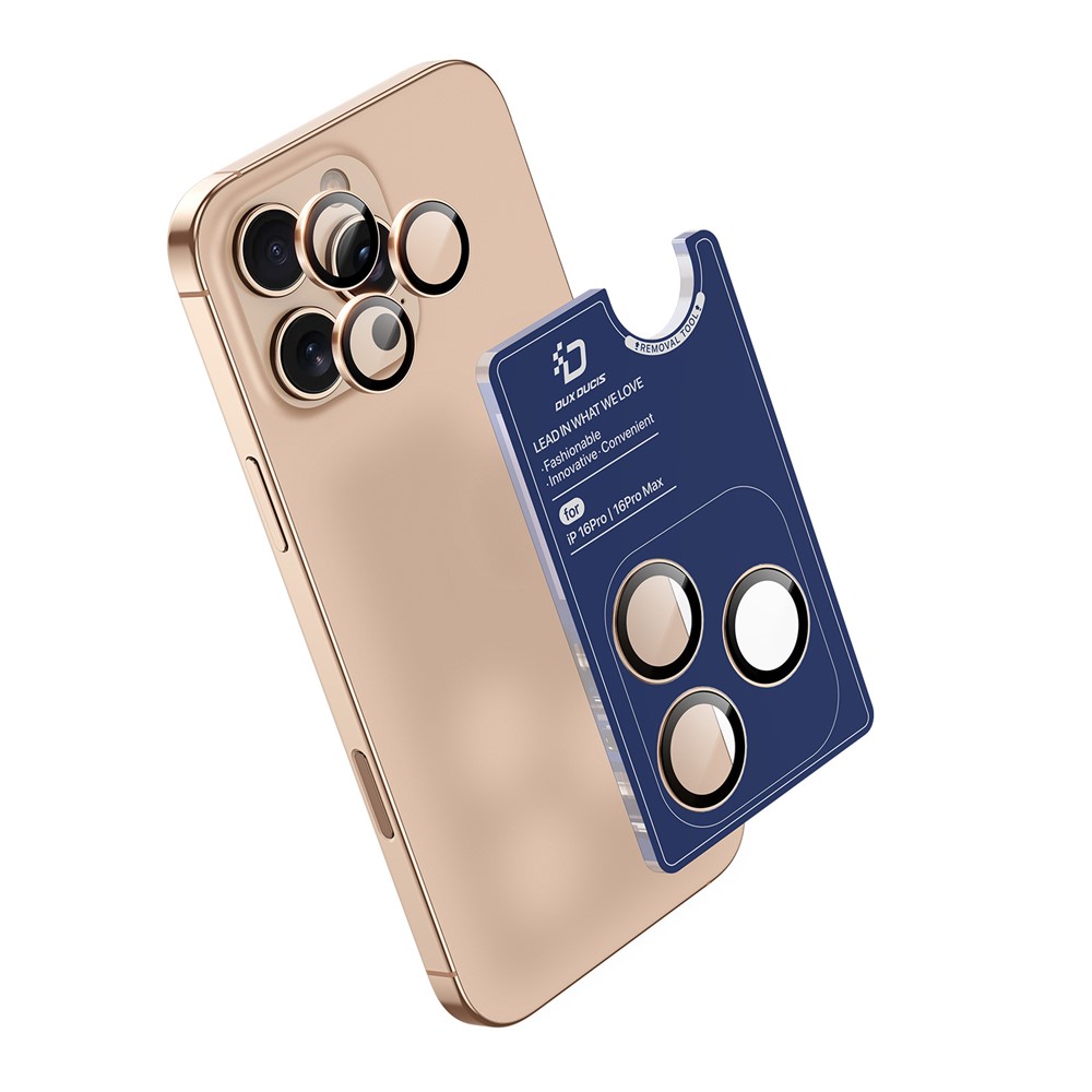 iPhone 16/16 Plus - DUX DUCIS Camera Lens Glass Protector Black — vidrio templado protector de pantalla (foto 3 de 5)