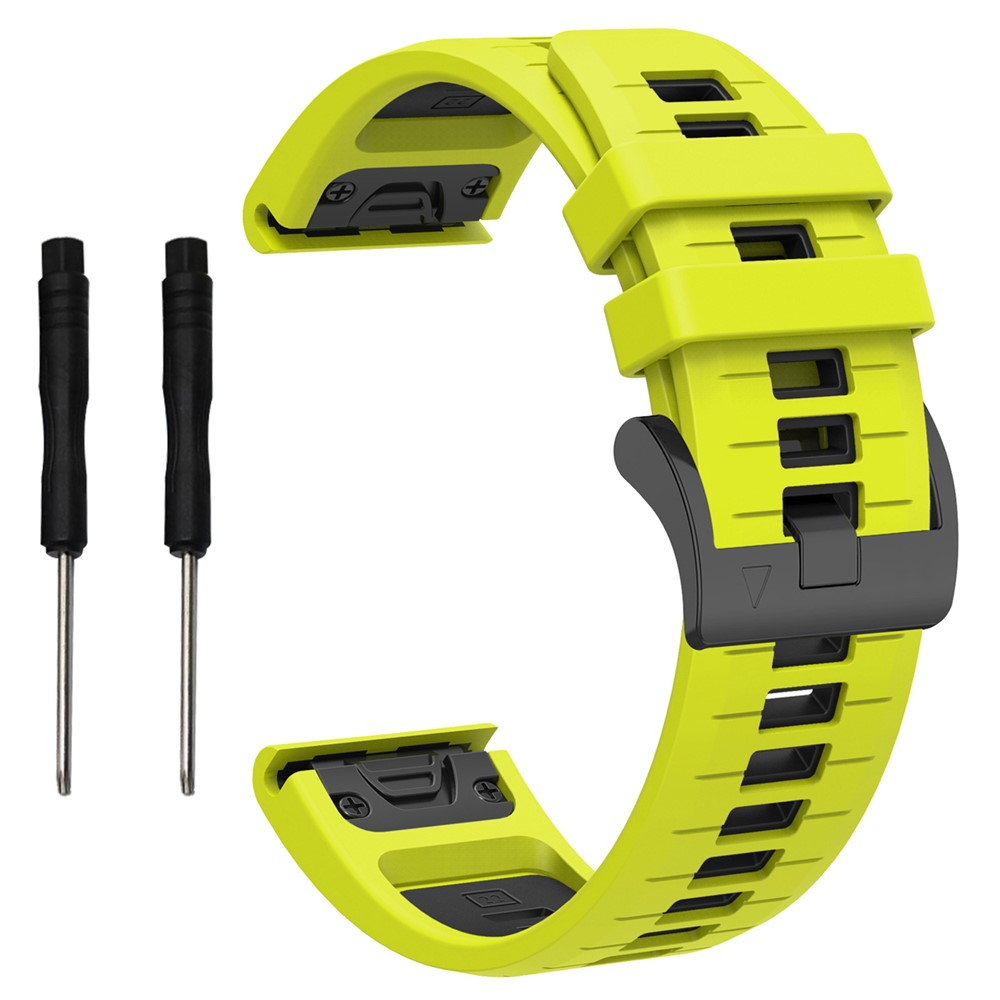 Garmin - Fenix 8 51mm Quick Silicone Stap Green Black