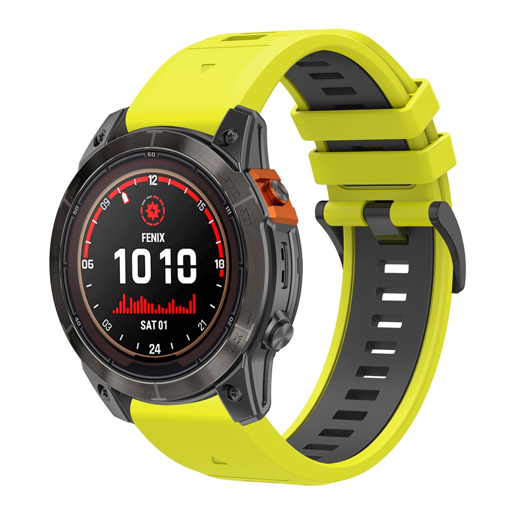 Garmin - Fenix 8 51mm Quick Silicone Stap Green Black — correa (foto 4 de 5)
