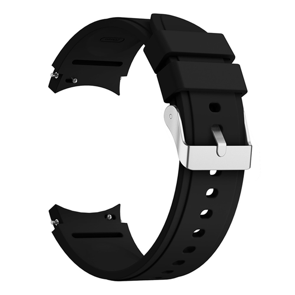 SmartWatch Band 20mm - Silicone With Stainless Steel Buckle Black — correa (foto 3 de 5)