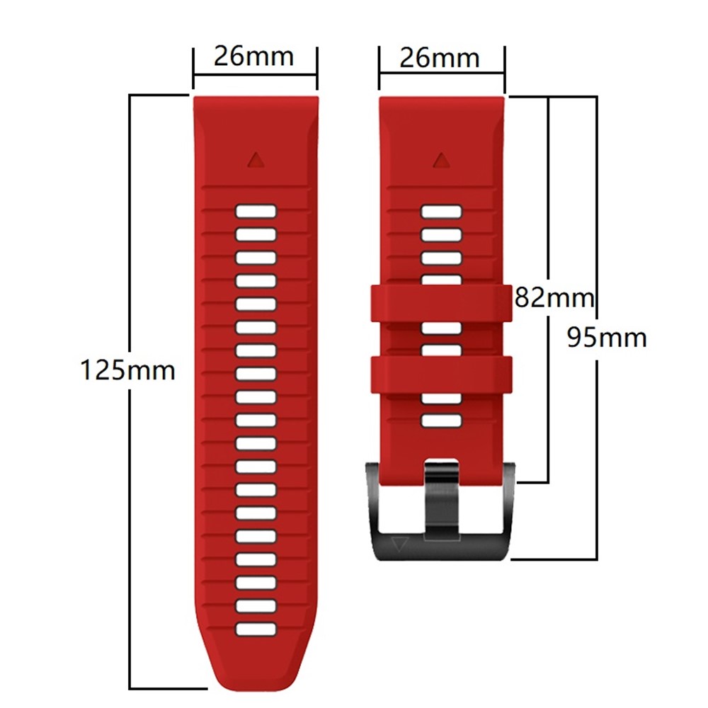 Garmin - Fenix 7X/7X Pro Dual Color Sport Strap Red Black — correa (foto 5 de 5)