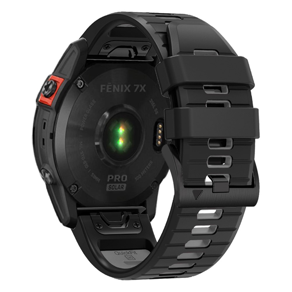 Garmin - Fenix 7X/7X Pro Dual Color Sport Strap Black Grey — correa