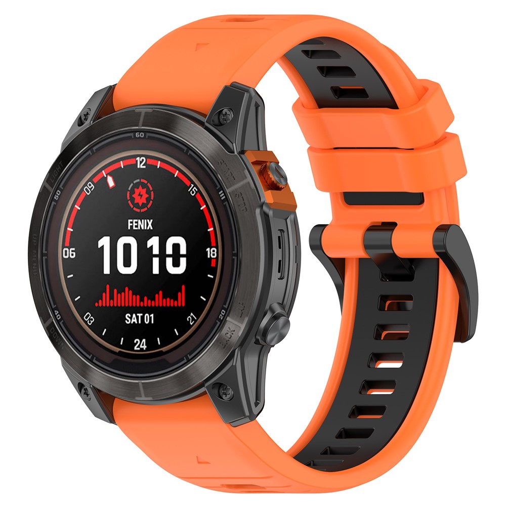 Garmin - Fenix 7X/7X Pro Silicone Band Orange Black — correa (foto 3 de 5)