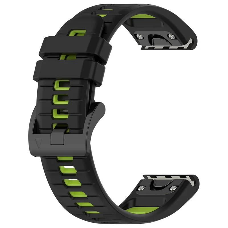 Garmin - Fenix 7X/7X Pro Silicone Band Black Green — correa