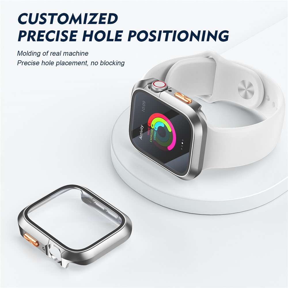 Apple Watch Series10/11 46mm - Orange Texture Button Titanium Gold — estuche (foto 4 de 5)