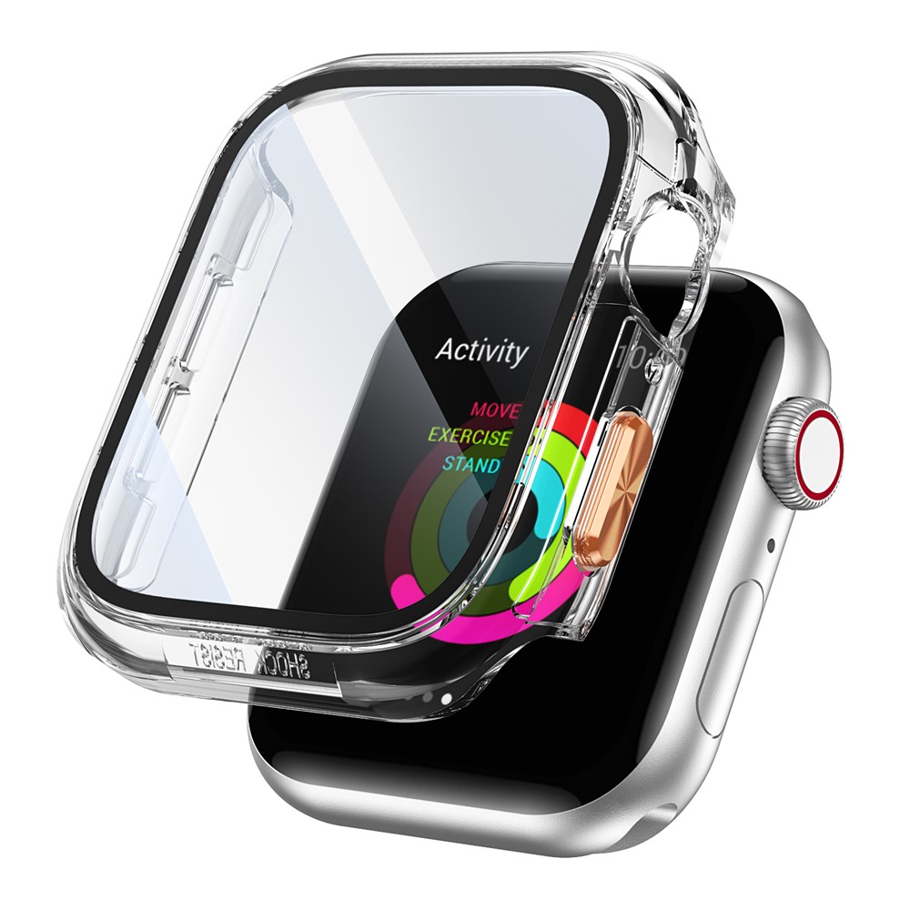 Apple Watch Series10/11 46mm - Orange Texture Button Transparent — estuche