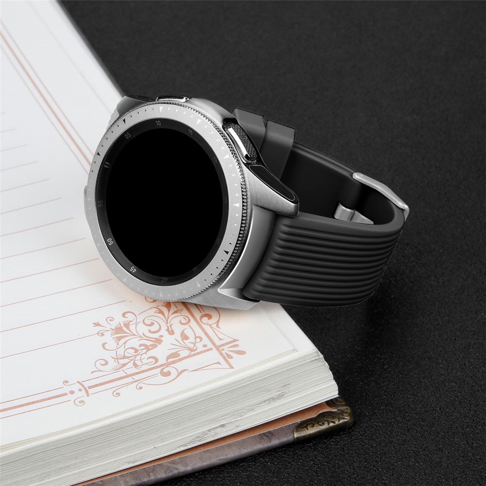 SmartWatch Band 20mm - Silicone Stripe Texture Black — correa (foto 4 de 5)
