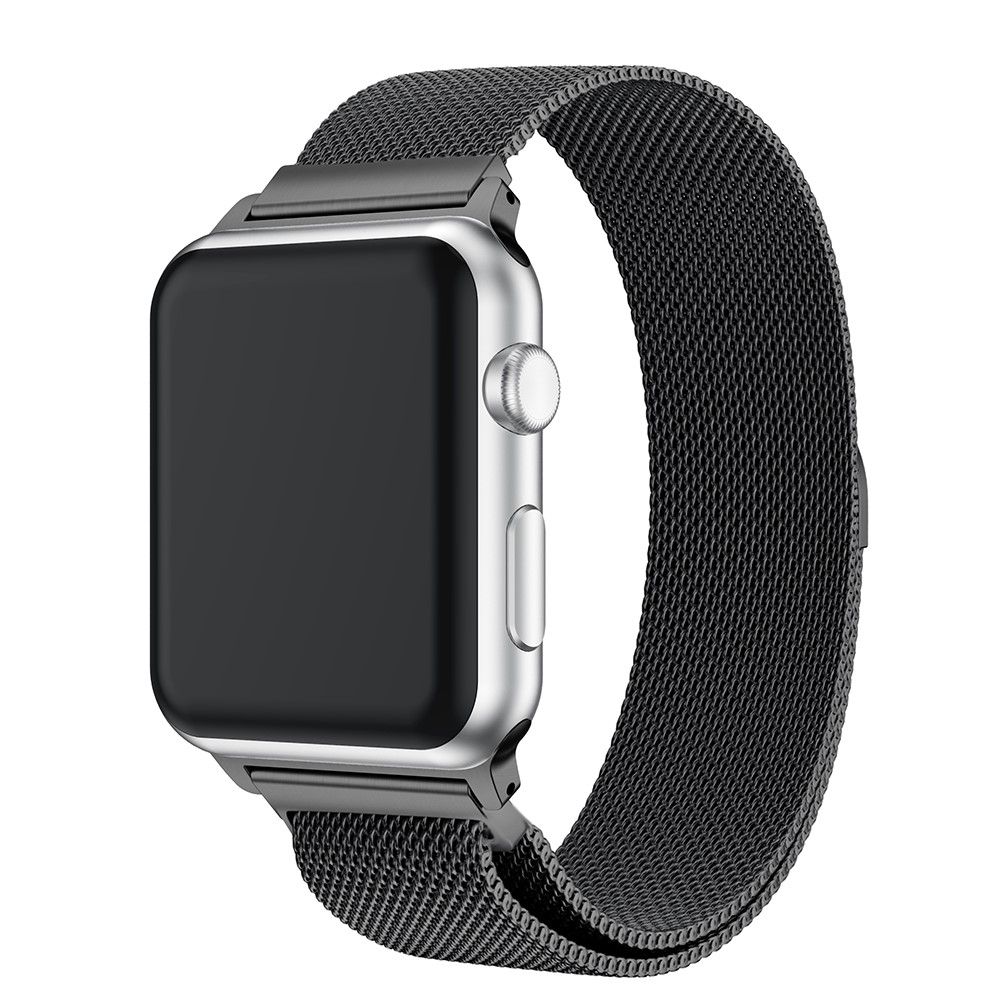 Apple Watch 44mm - Milanese Semicircular Black — correa (foto 2 de 4)
