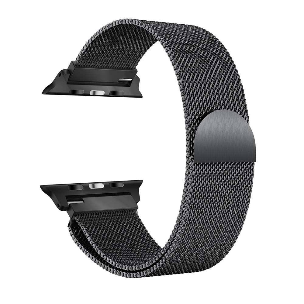 Apple Watch 44mm - Milanese Semicircular Black — correa (foto 3 de 4)