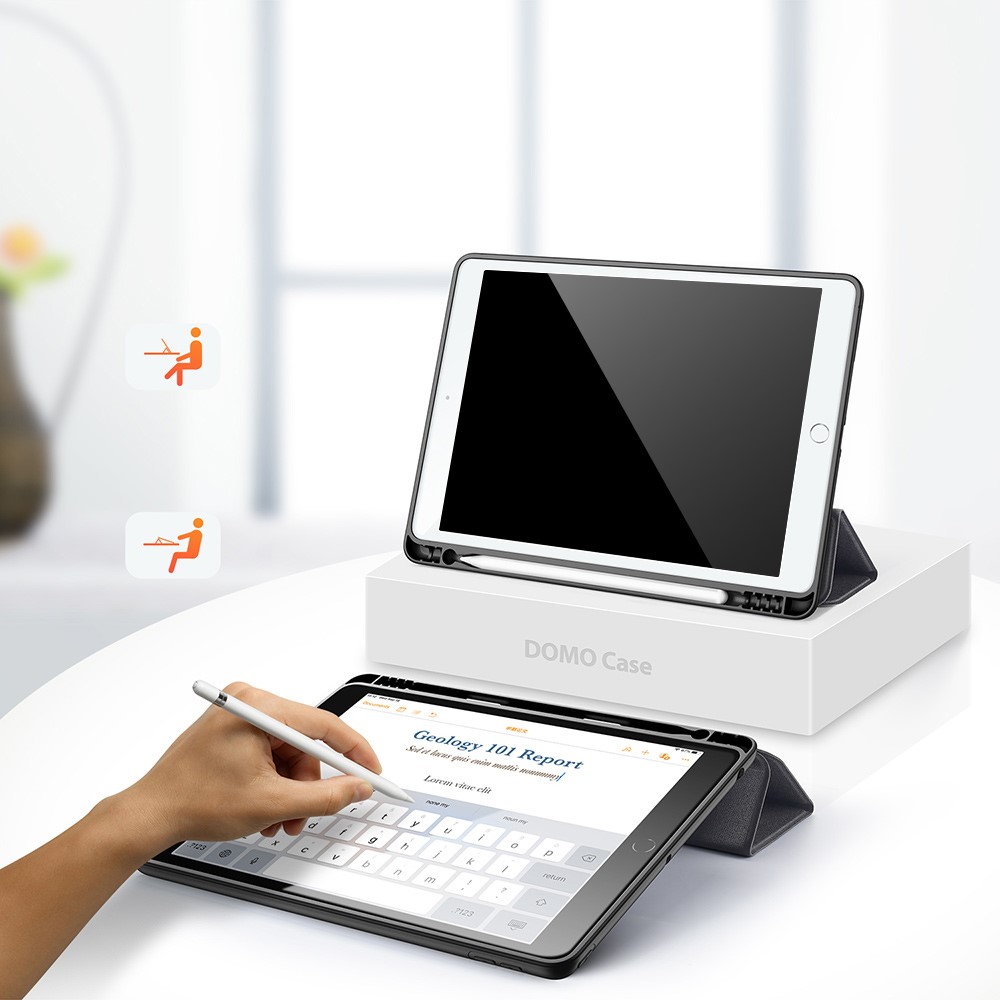 iPad 10.2 2019 - DUX DUCIS Domo Series Black — estuche (foto 7 de 12)