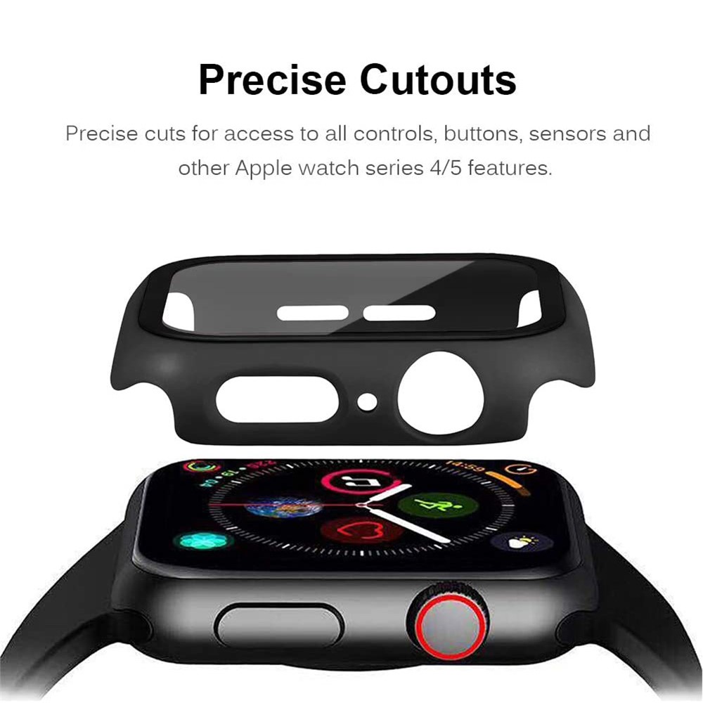 Apple Watch 40mm - Plating Frame PC + Tempered Glass Black — estuche (foto 2 de 7)