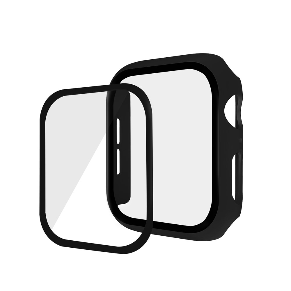 Apple Watch 44mm - PC + Tempered Glass Black — estuche