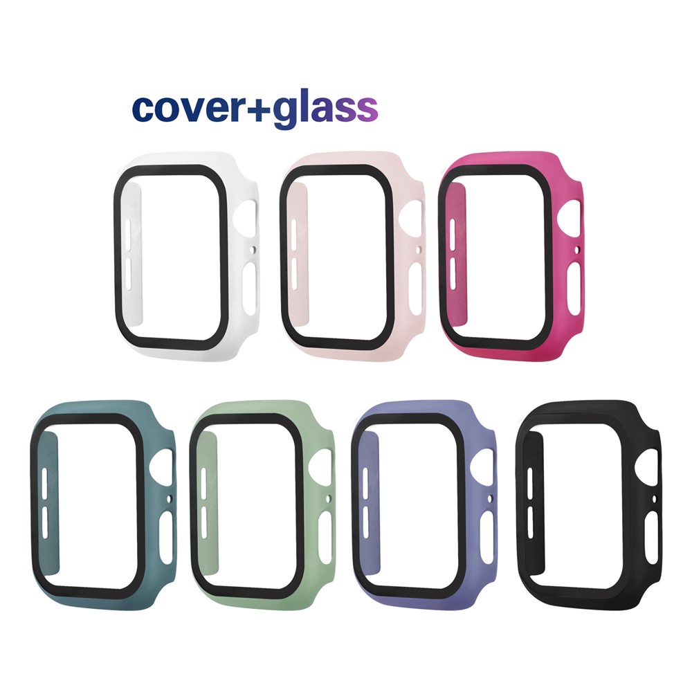 Apple Watch 44mm - PC + Tempered Glass Black — estuche (foto 10 de 10)